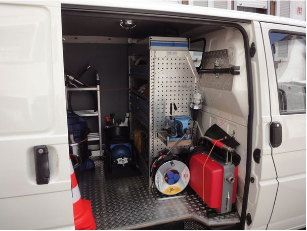 Hochdruckspülfahrzeug innen